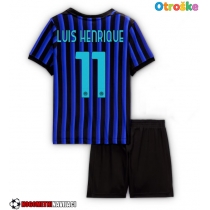 Otroške Nogometnih dresov Inter Milan Luis Henrique #11 Domači 2025-26 Kratki rokavi (+ hlače)